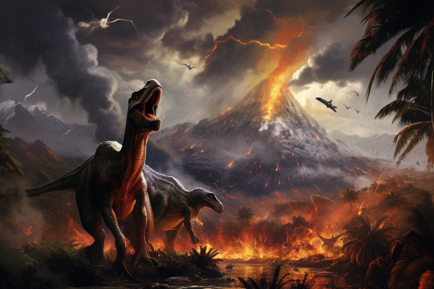 Dinosaures Volcan