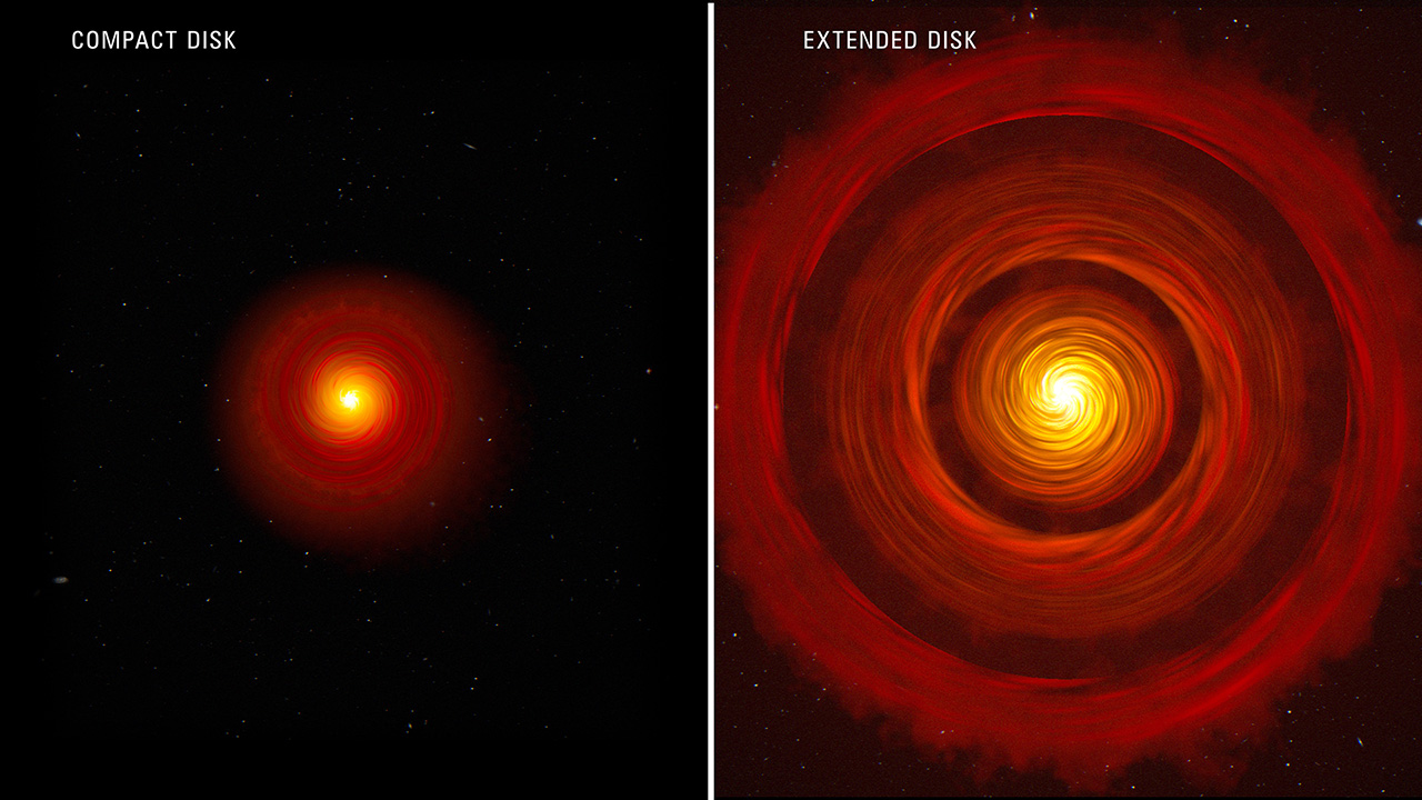 Disques Proplanétaires étendus Compacts