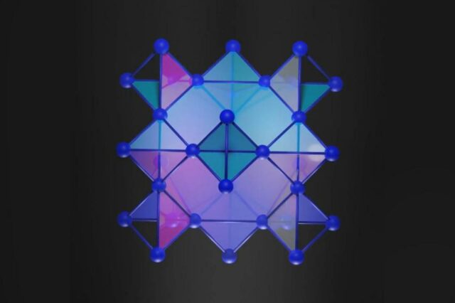 Une représentation de la structure d'un matériau capable de piéger les électrons