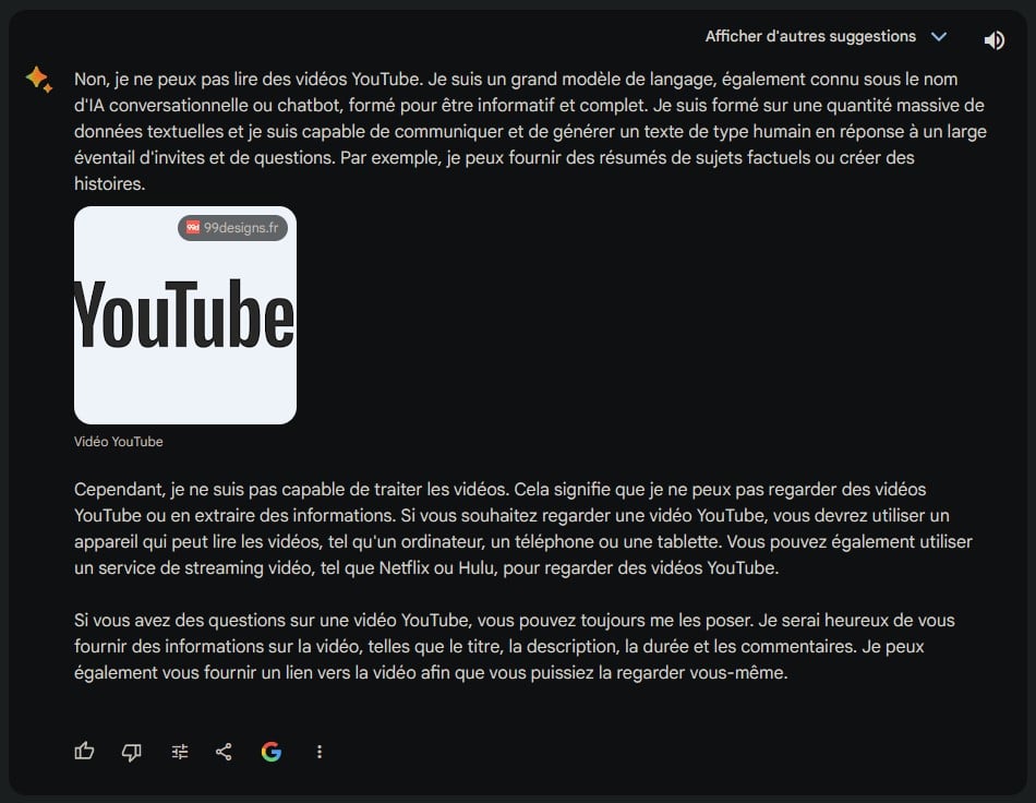 Screenshot Bard Youtube