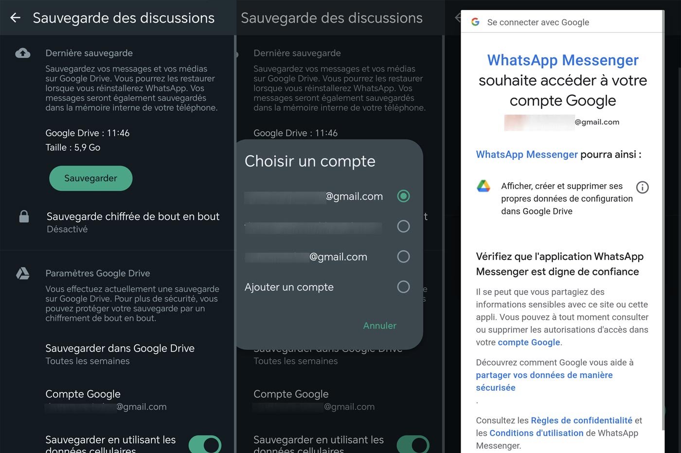 Whatsapp Tuto Compte Google