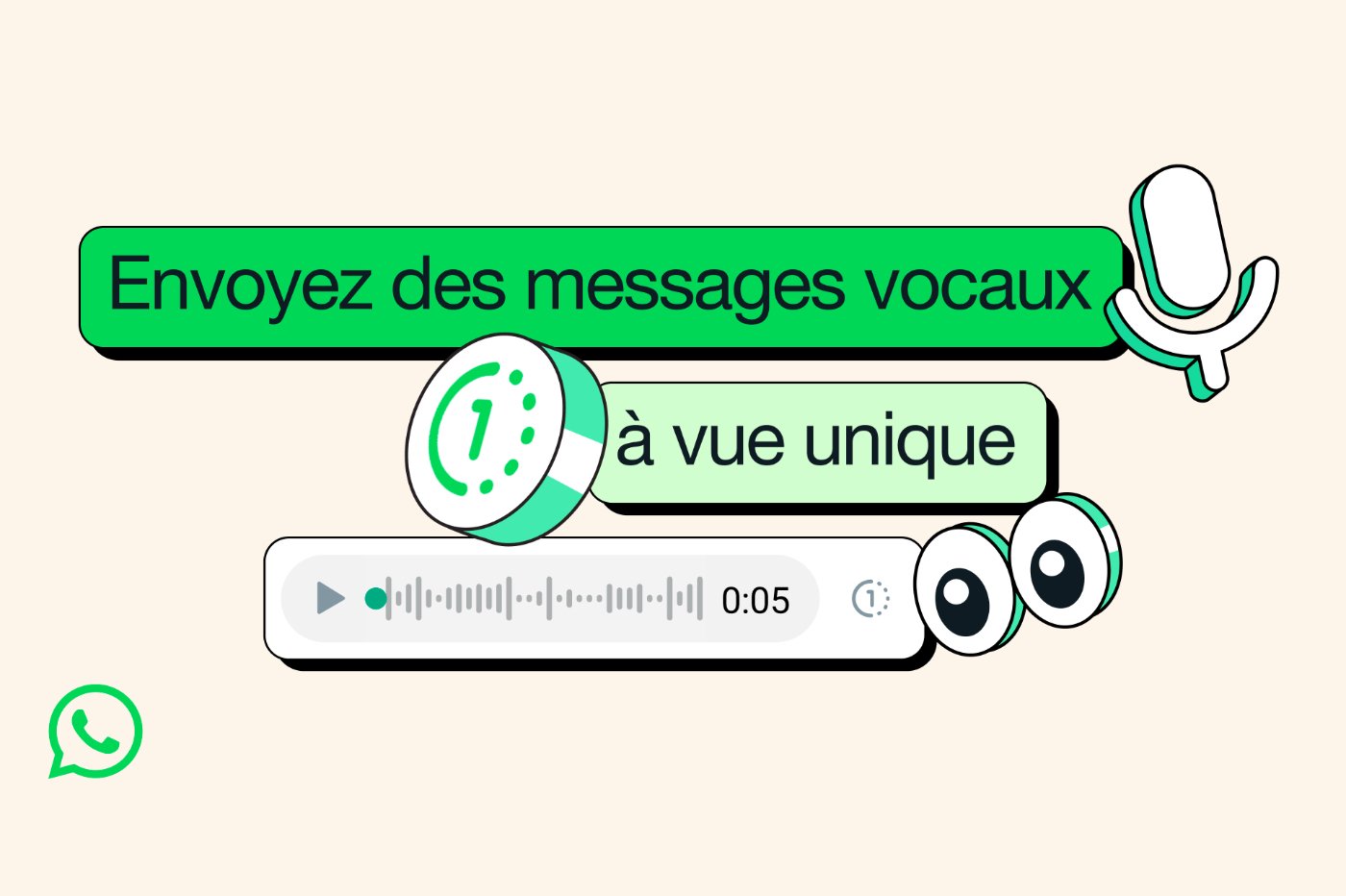 WhatsApp offers single listen audio messages