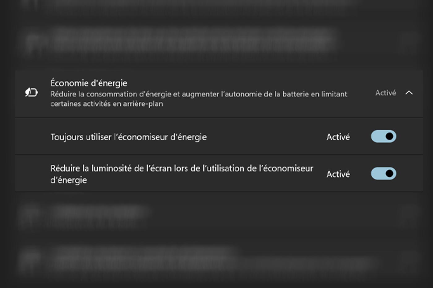 Windows 11 Mode Economiseur Energie