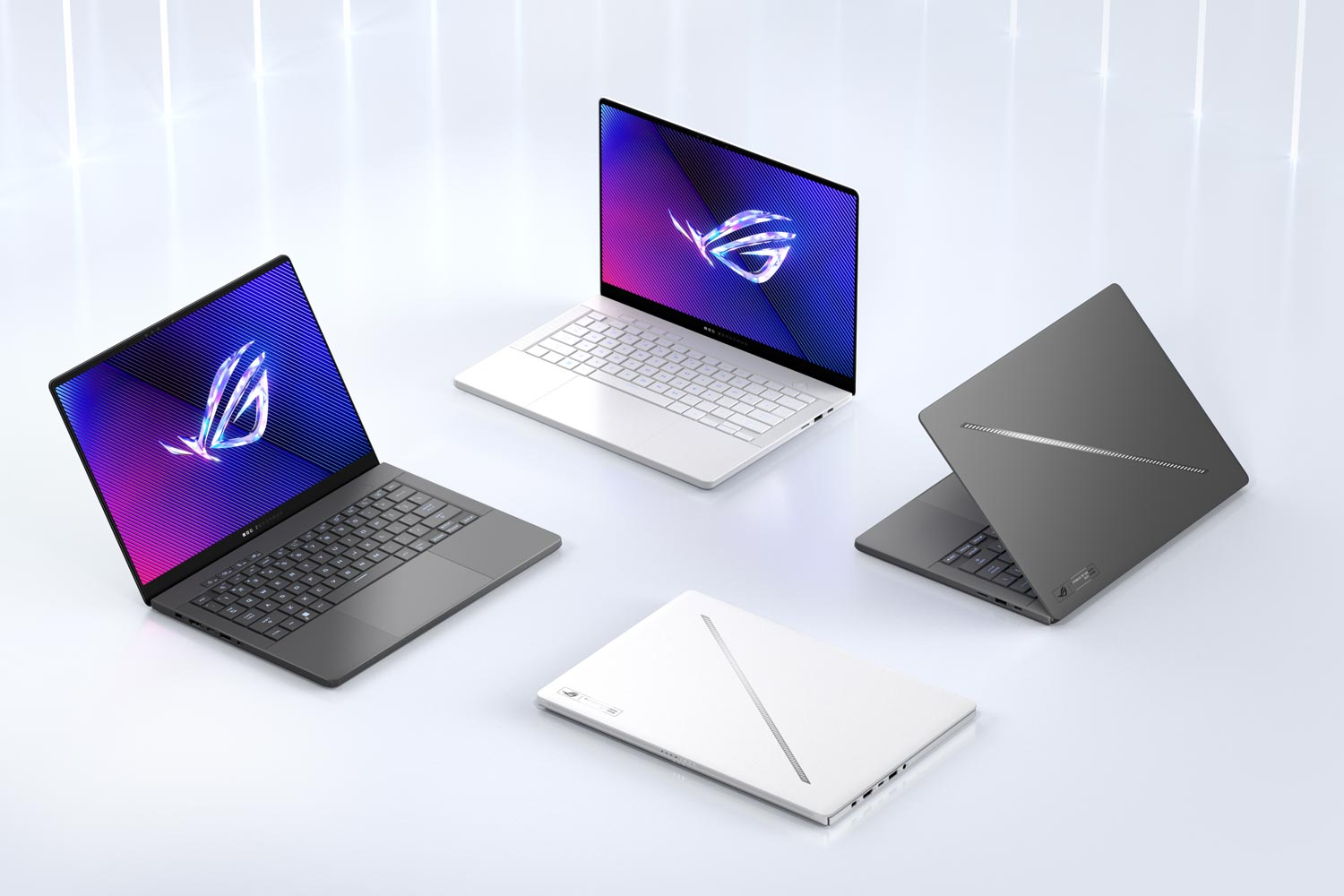 Four Zephyrus G14 Laptops