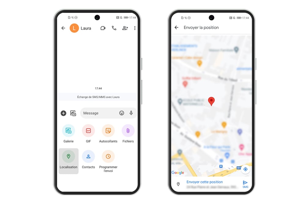 Partager localisation par SMS - Android