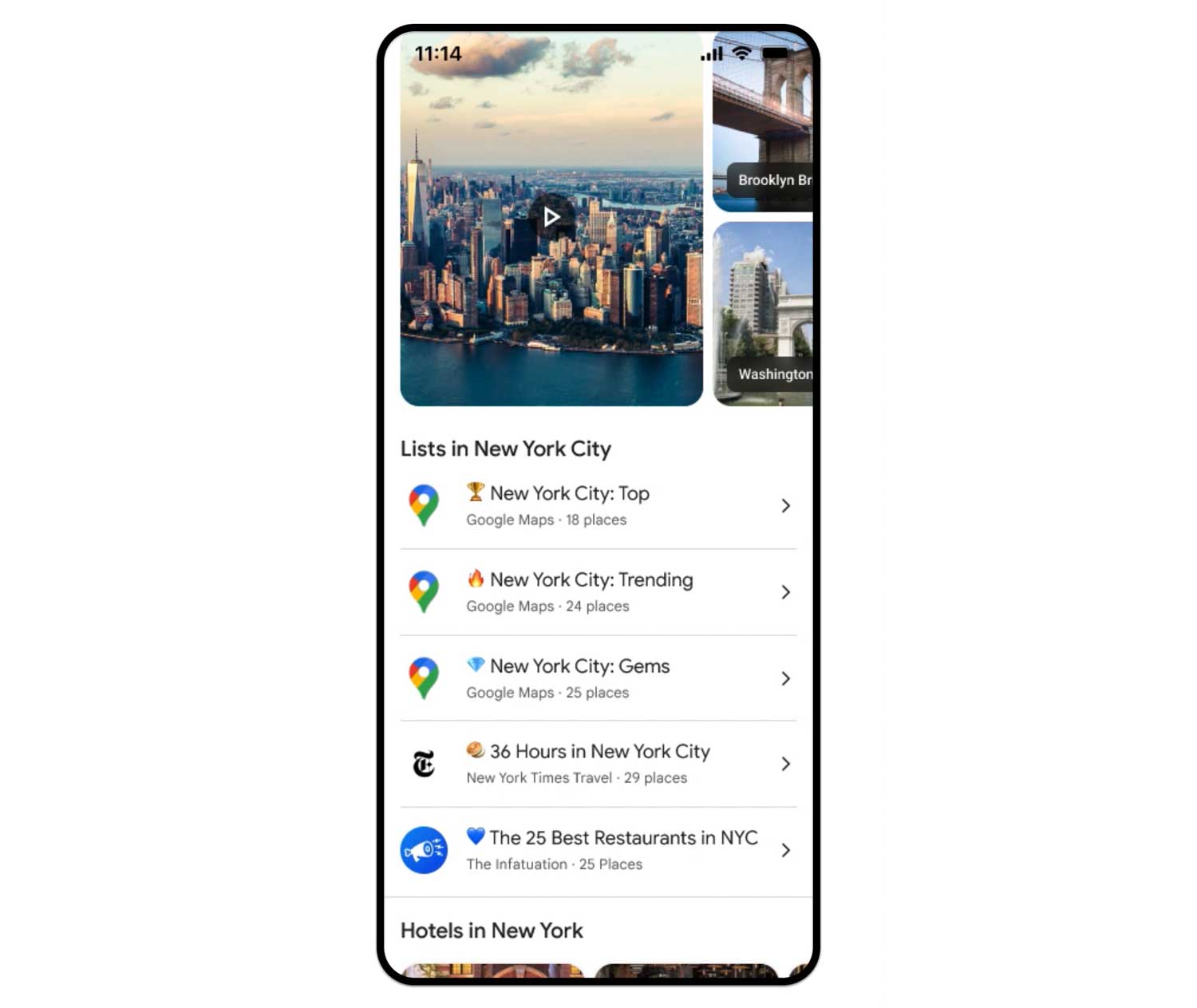 Google Maps Discoverable Lists