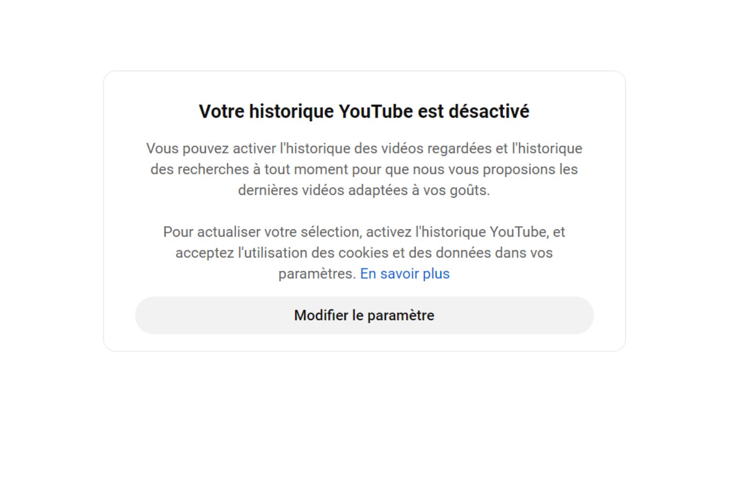 Youtube Historique