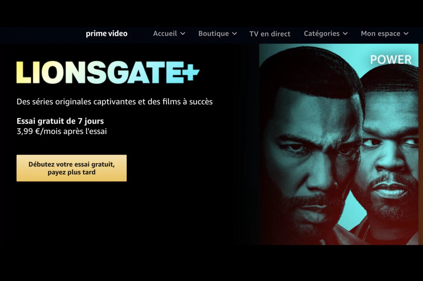 Streaming : le retour discret de Lionsgate+ en France via Prime Video