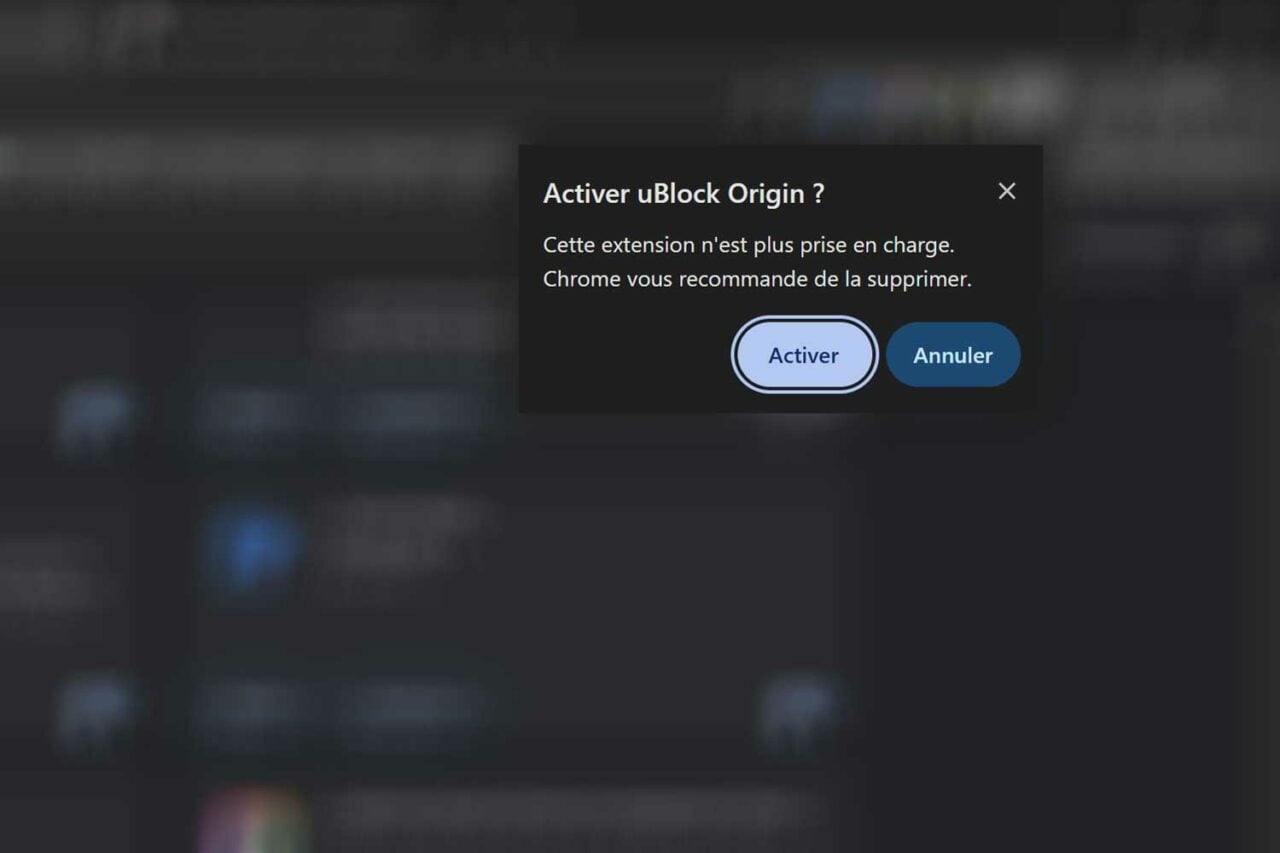 Google Chrome désactive uBlock Origin : voici comment garder le