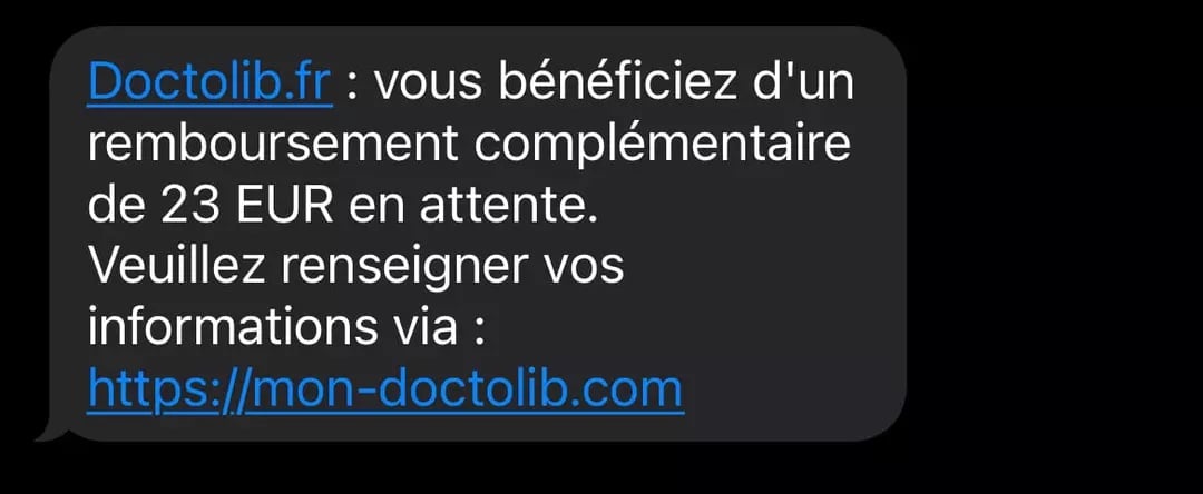 Doctolib Sms Arnaque