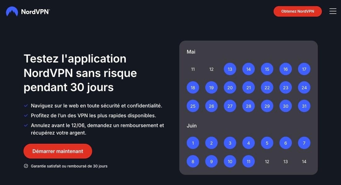 30 Jours Satisfait Ou Remboursé Nordvpn