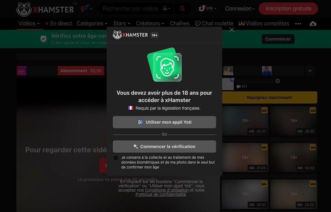 Vérification D'âge Xhamster