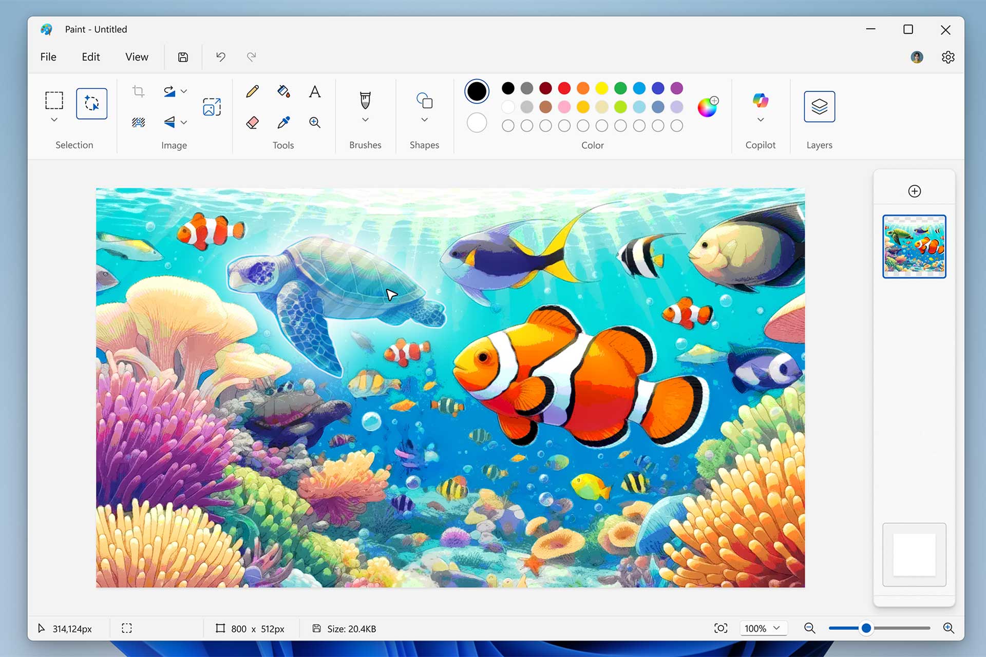 Paint Object Select Windows 11