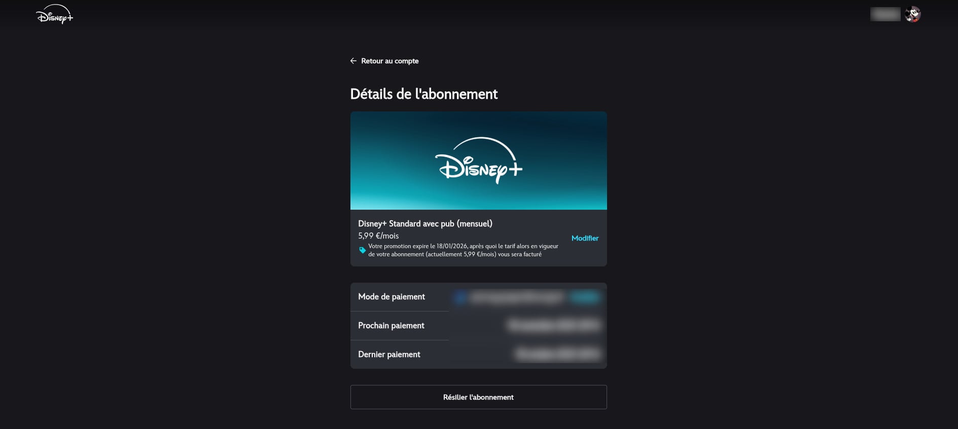 Supprimer votre compte Disney+