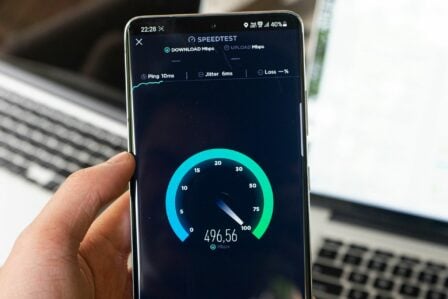 Smartphone Vitesse Connexion Speedtest