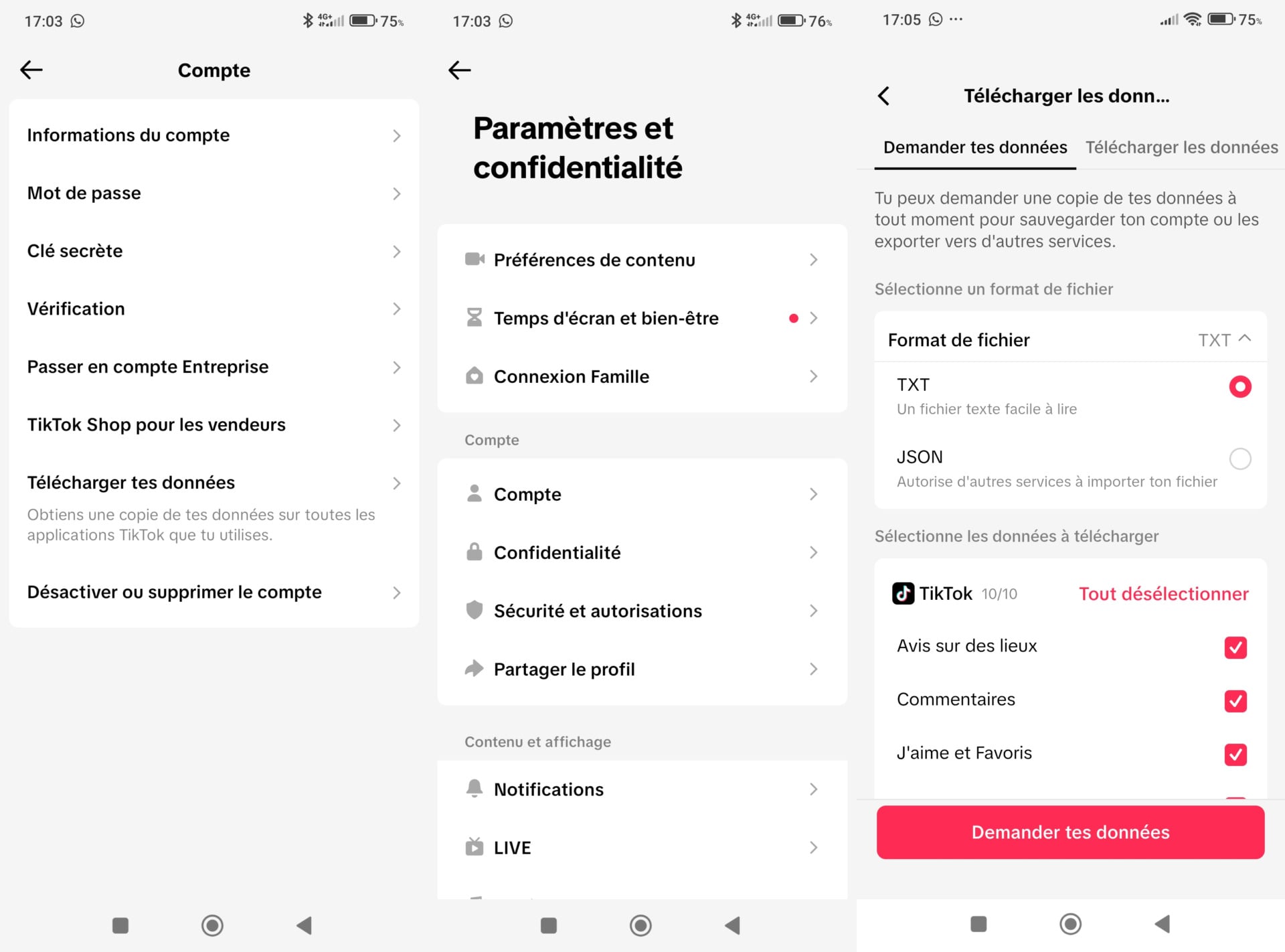 Telecharger Donnees Tiktok - ce que TikTok sait de vous