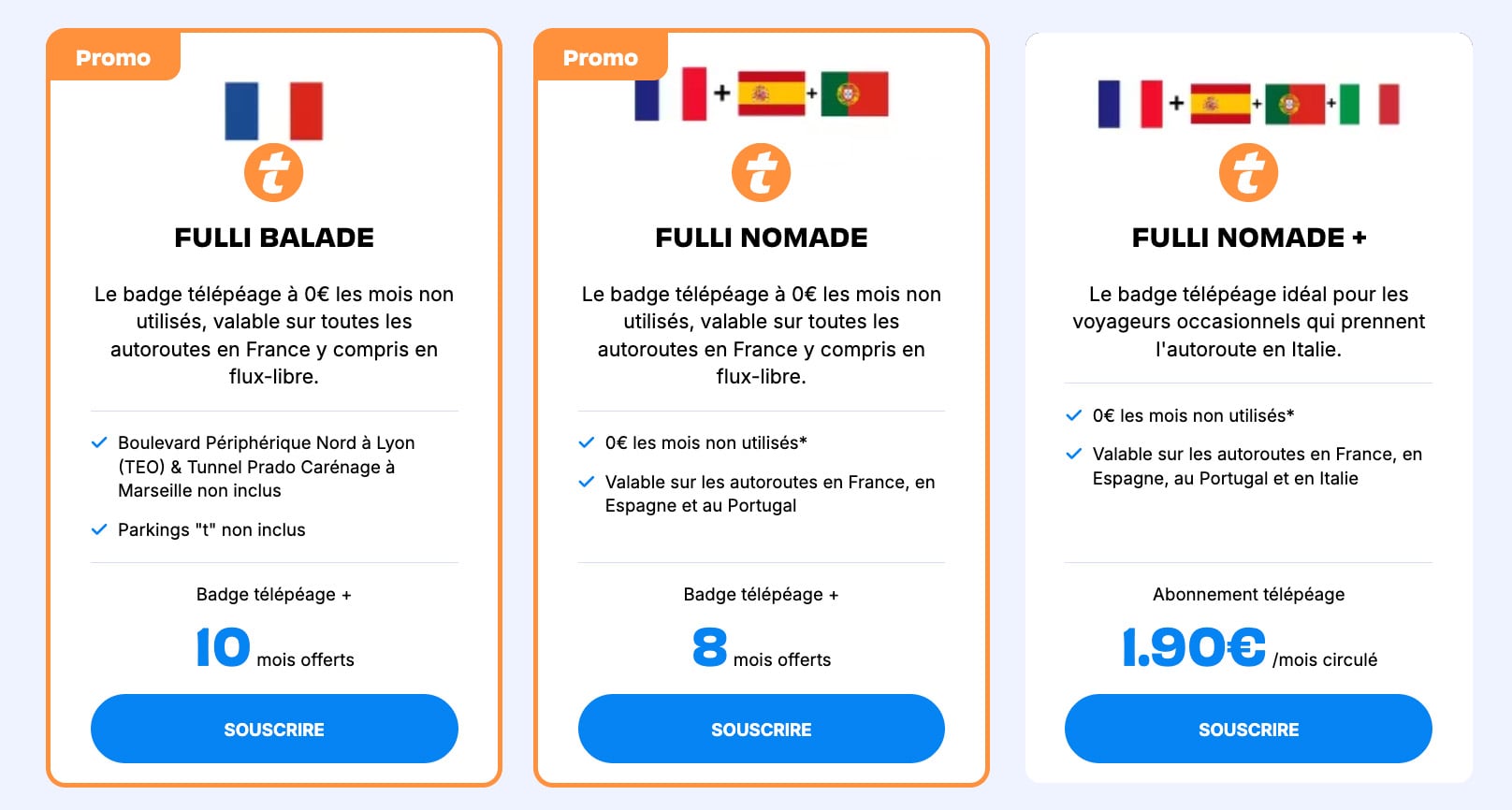 Les trois formules Fulli, un parfait compromis
