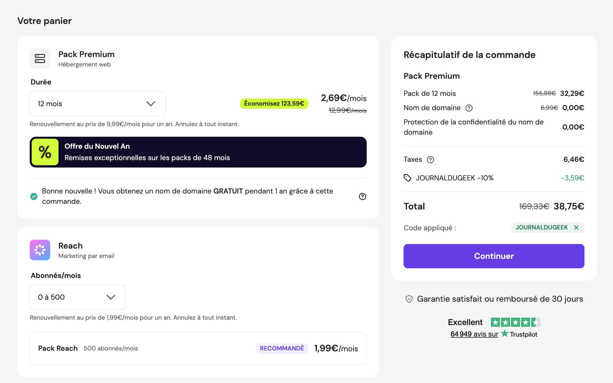 Code Promo Hostinger Journaldugeek