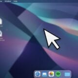 Curseur de souris incliné à 45 degrés sur fond d'écran moderne