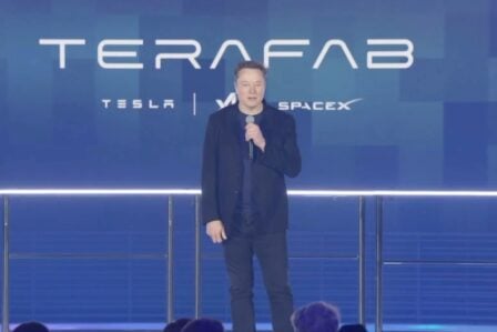 Elon Musk présente le projet Terafab lors de l'annonce officielle à Austin, Texas, le 21 mars 2026