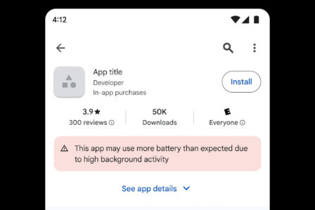 Google Batterie Play Store