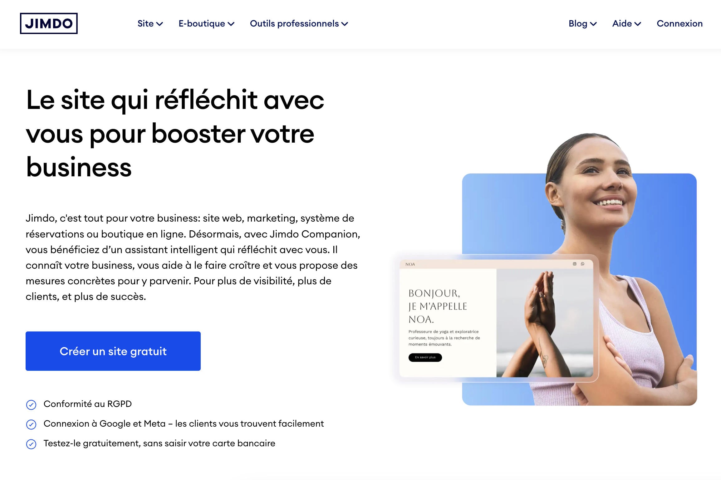 Jimdo : créer un site internet
