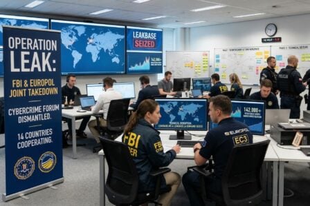 Saisie du forum LeakBase par le FBI et Europol lors de l'opération Operation Leak en mars 2026