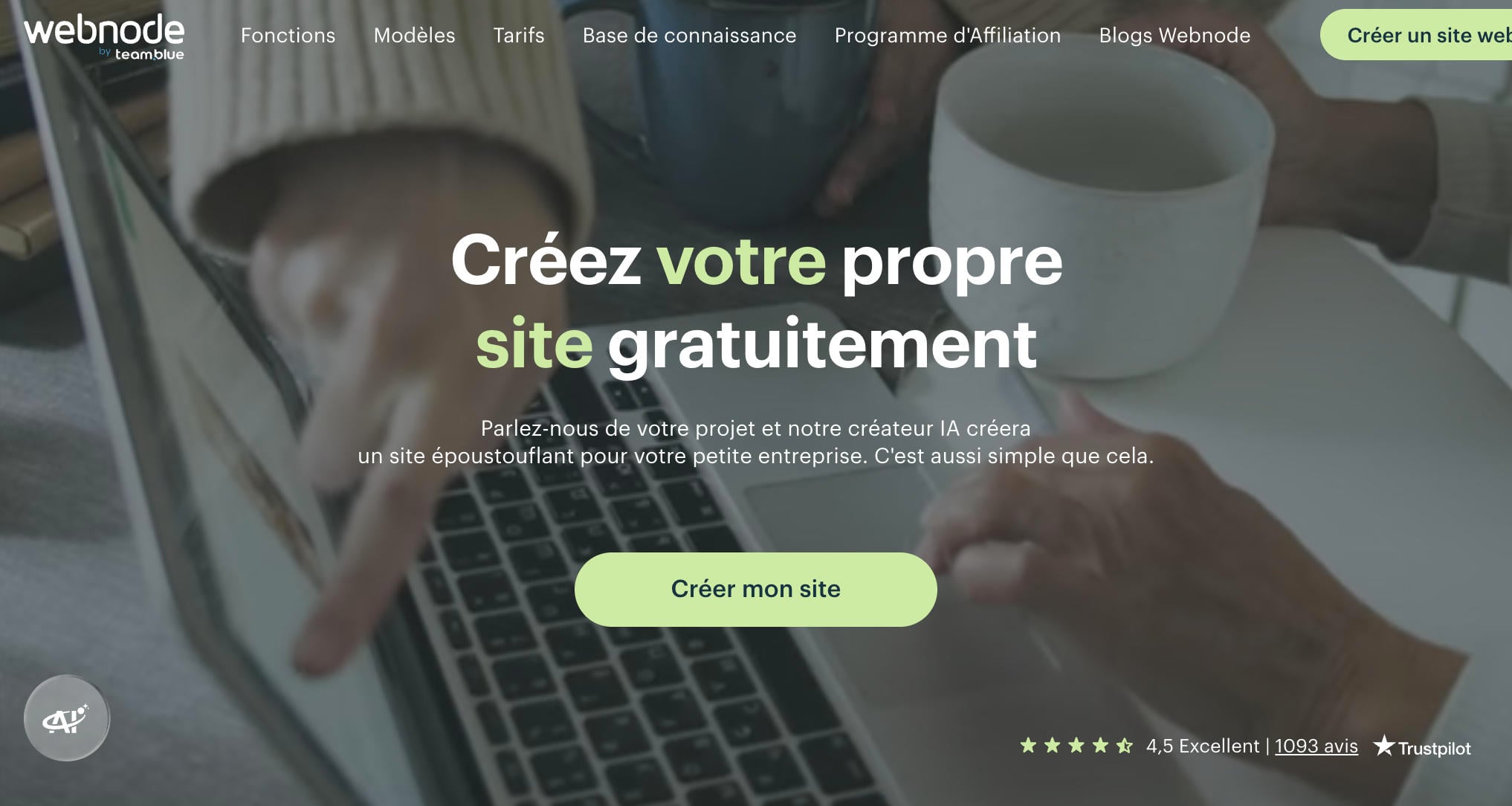 Créer un site avec Webnode
