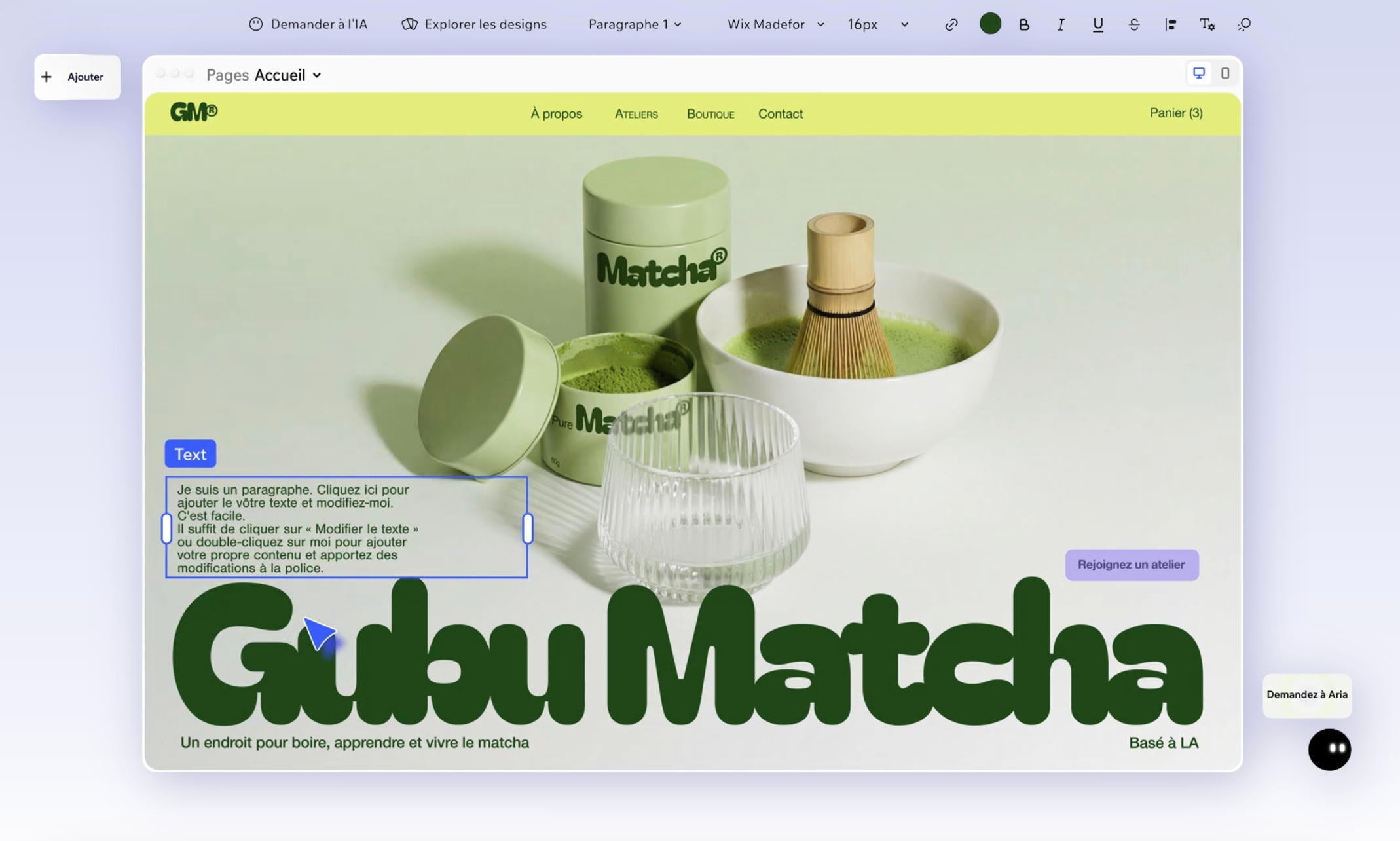 Wix permet d'avoir un hébergement gratuit