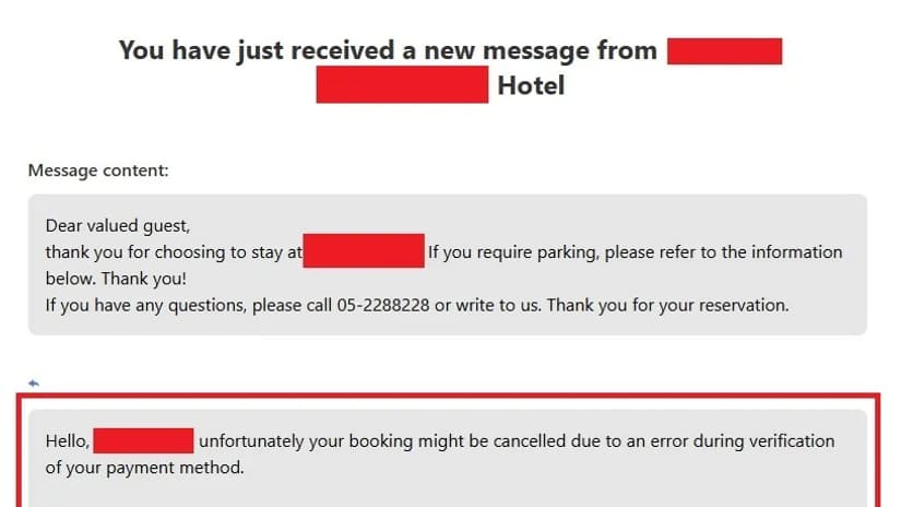 Fraude Dans La Messagerie Interne De Booking 2268375