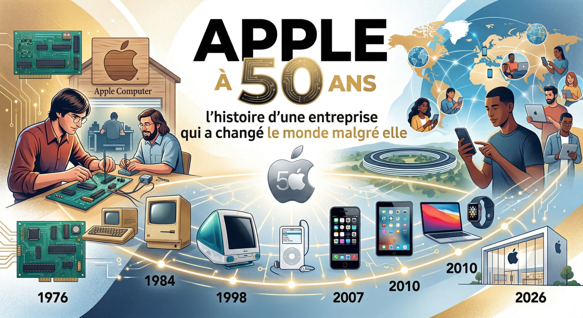 Apple a 50 ans&nbsp;: l'histoire d'une entreprise qui a changé le monde malgré elle