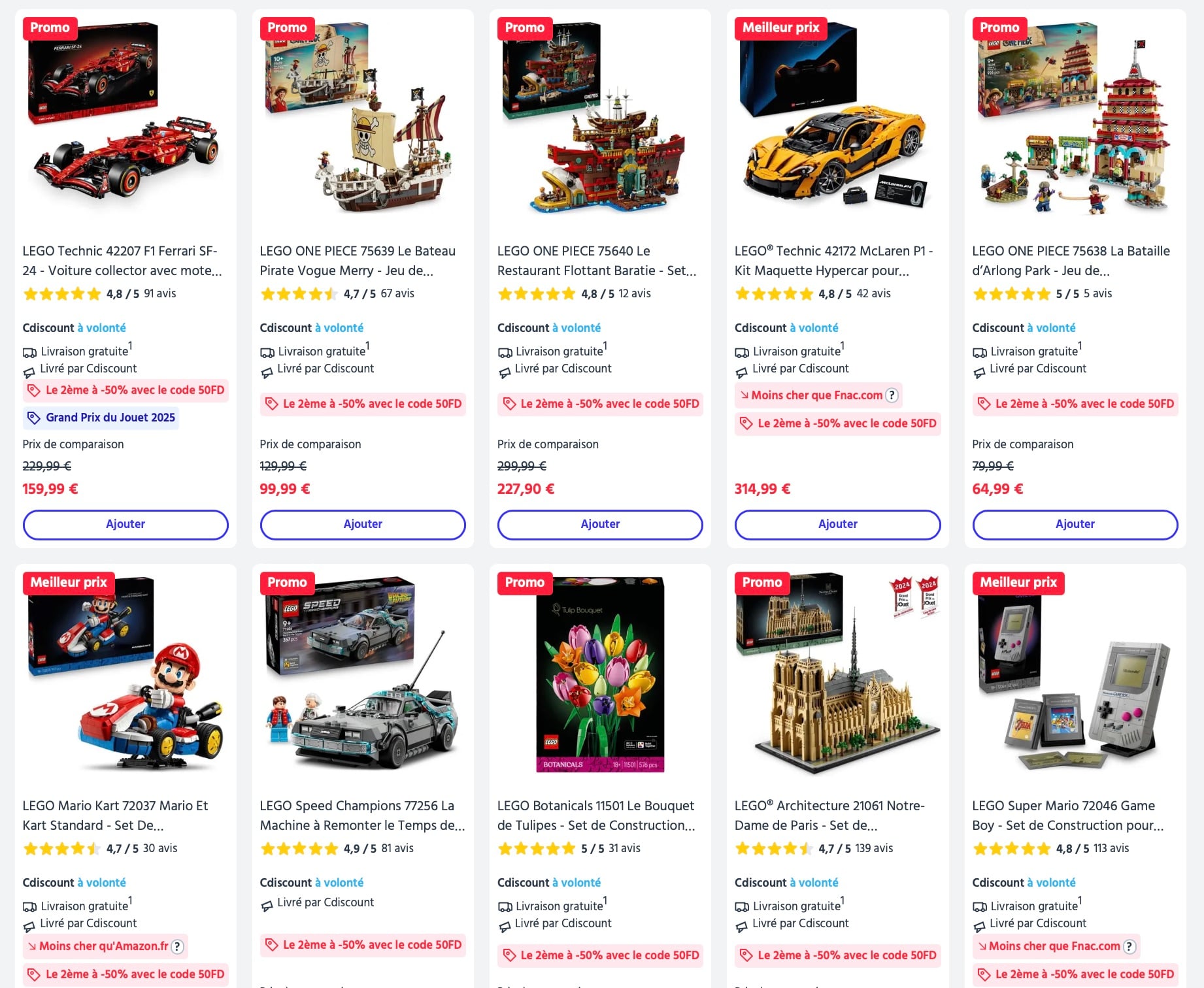 Selection LEGO French Days Cdiscount