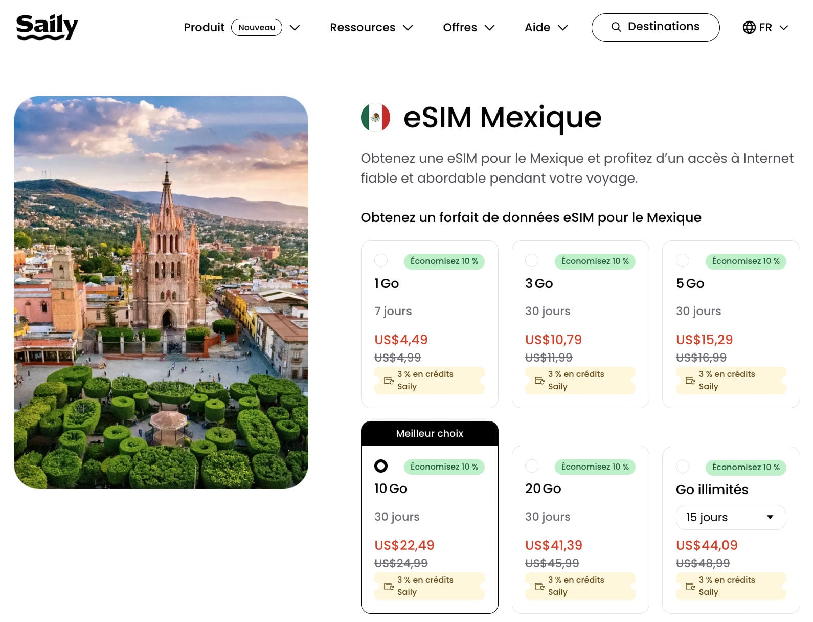 eSIM au Mexique avec Saily
