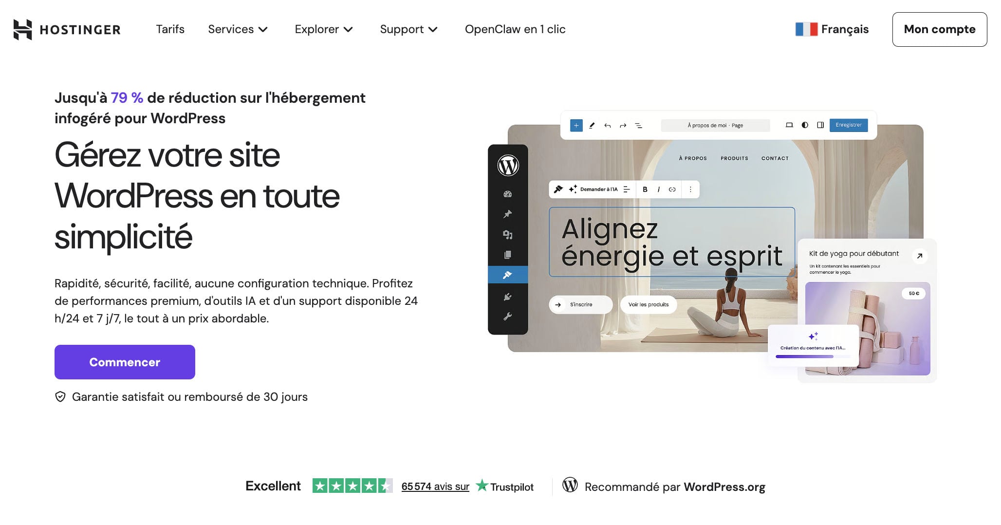 Hébergeur WordPress Hostinger