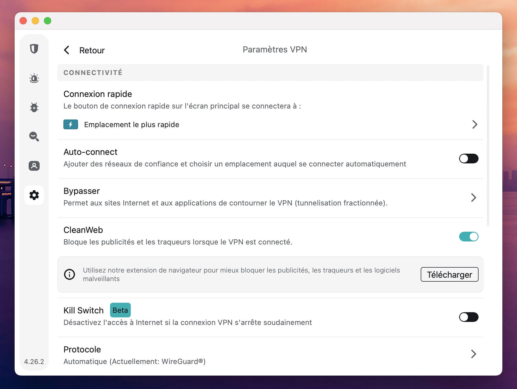 Kill Switch CleanWeb Surfshark