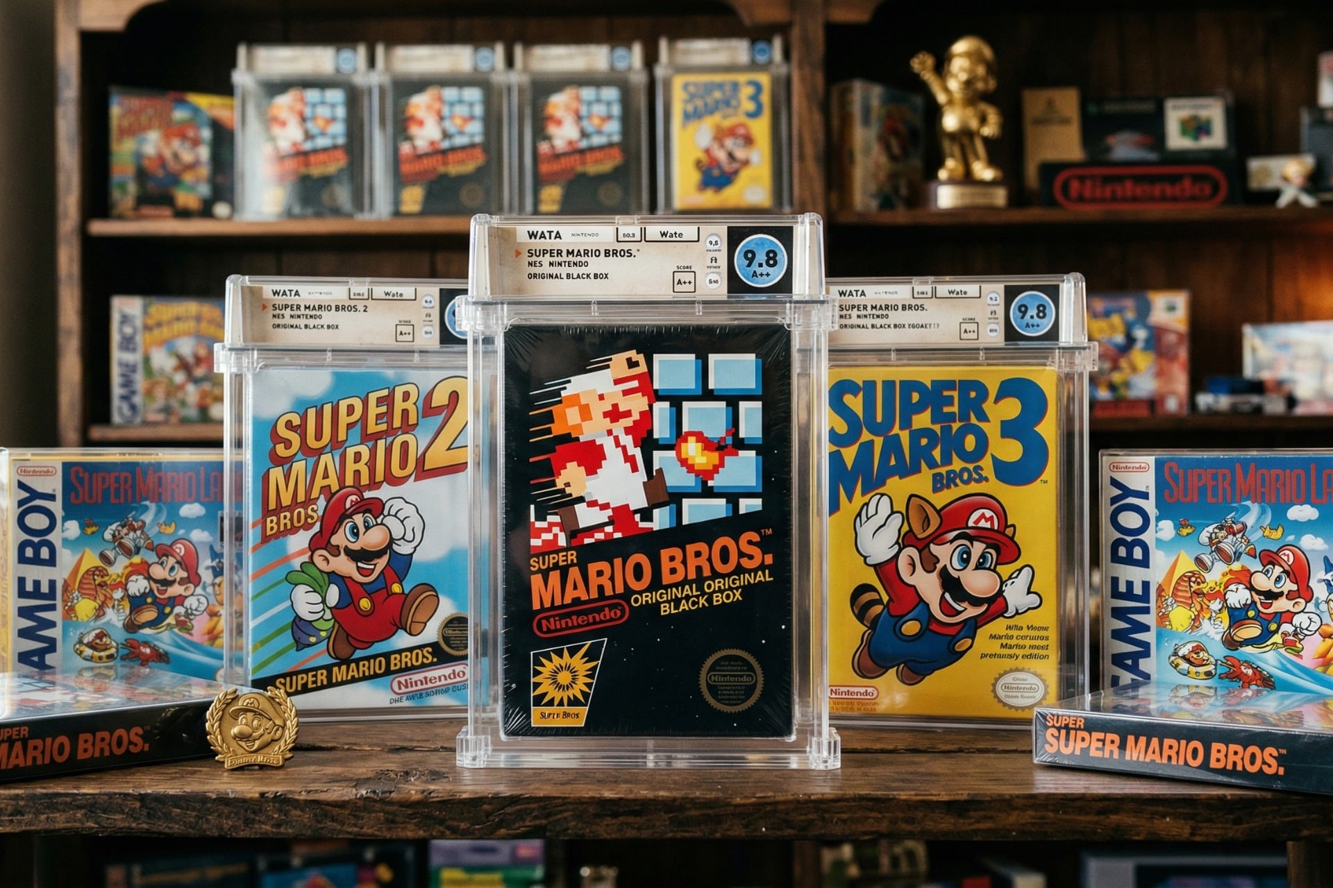 Éditions limitées Mario présentées lors d'une vente aux enchères record