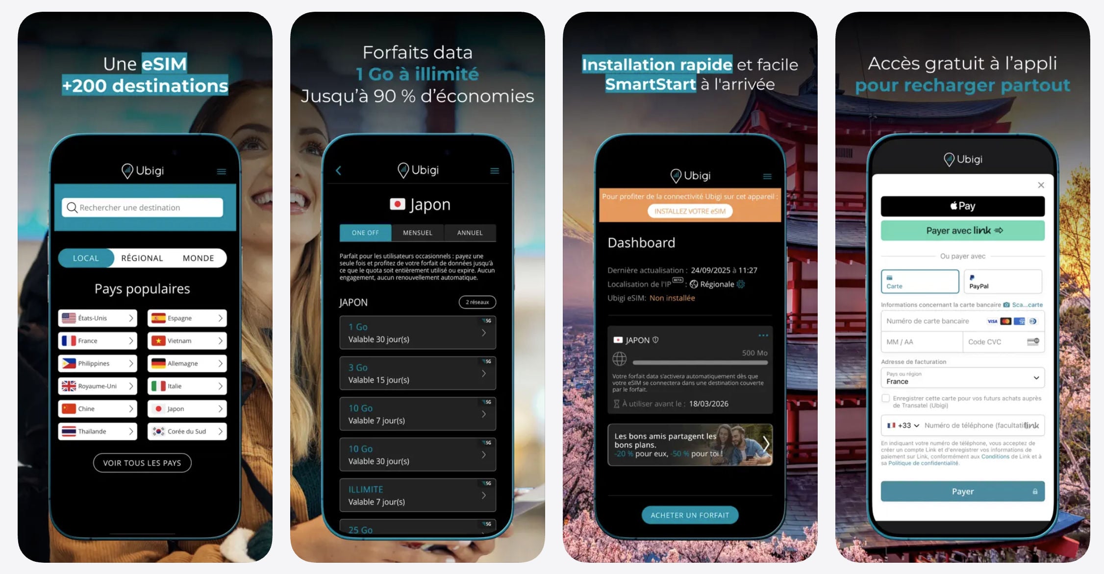 Ubigi est l'une des meilleures eSIM internationales sur mobile