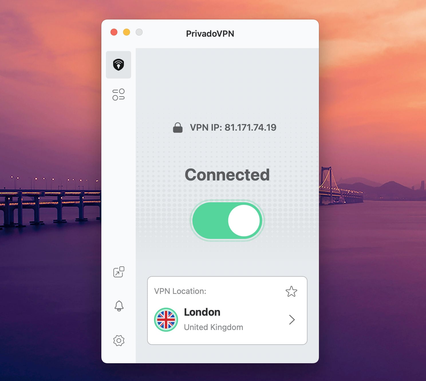 VPN gratuit PrivadoVPN