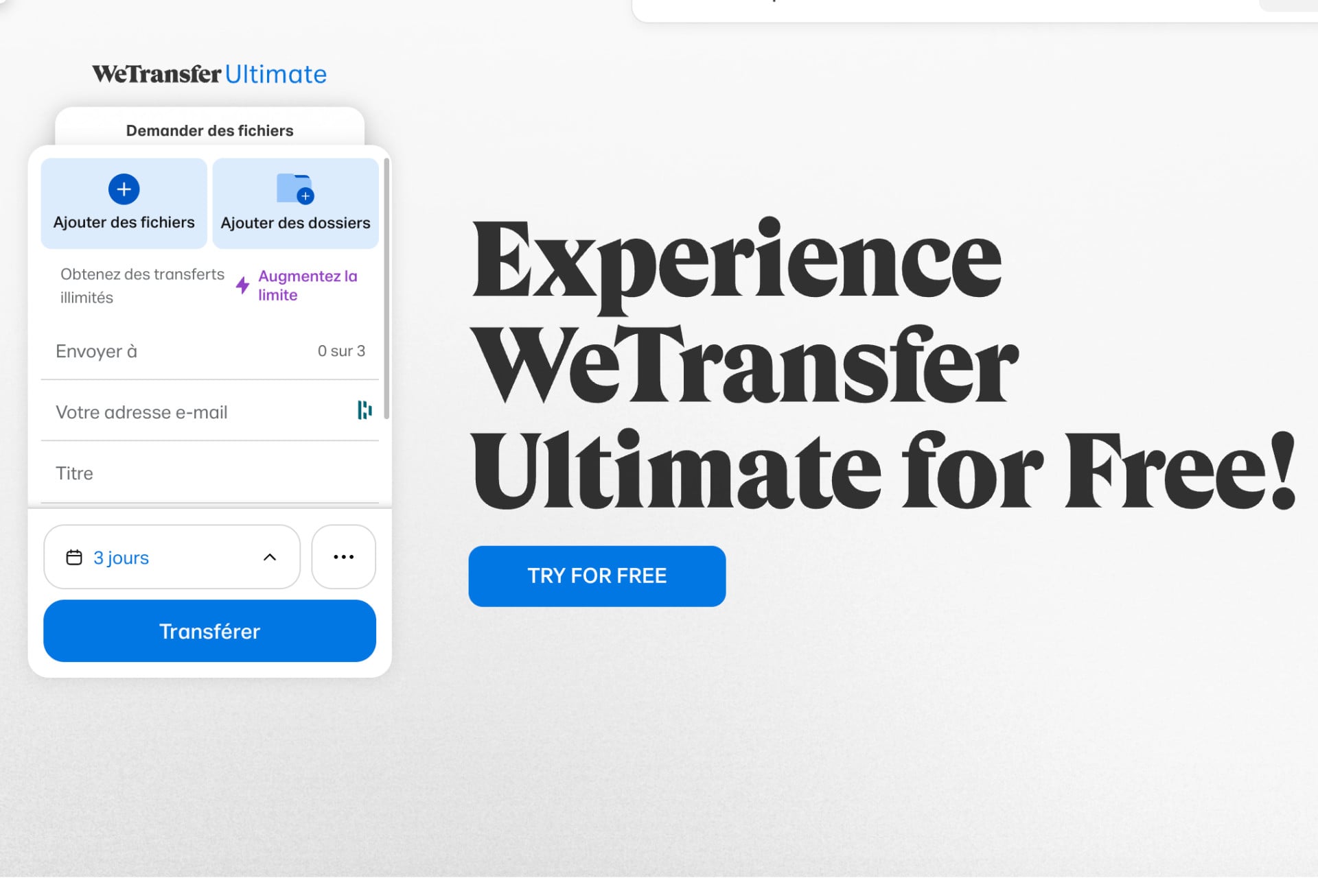 Avis WeTransfer Ultimate