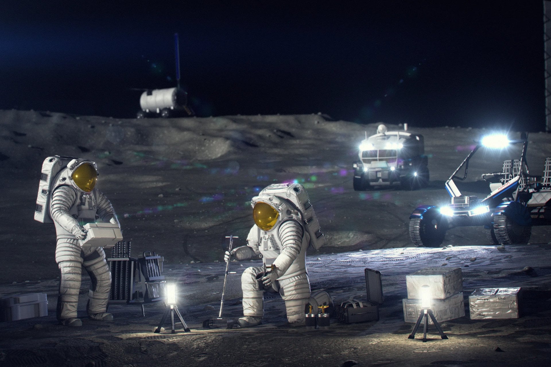 Lune Nasa Espace Moon Base