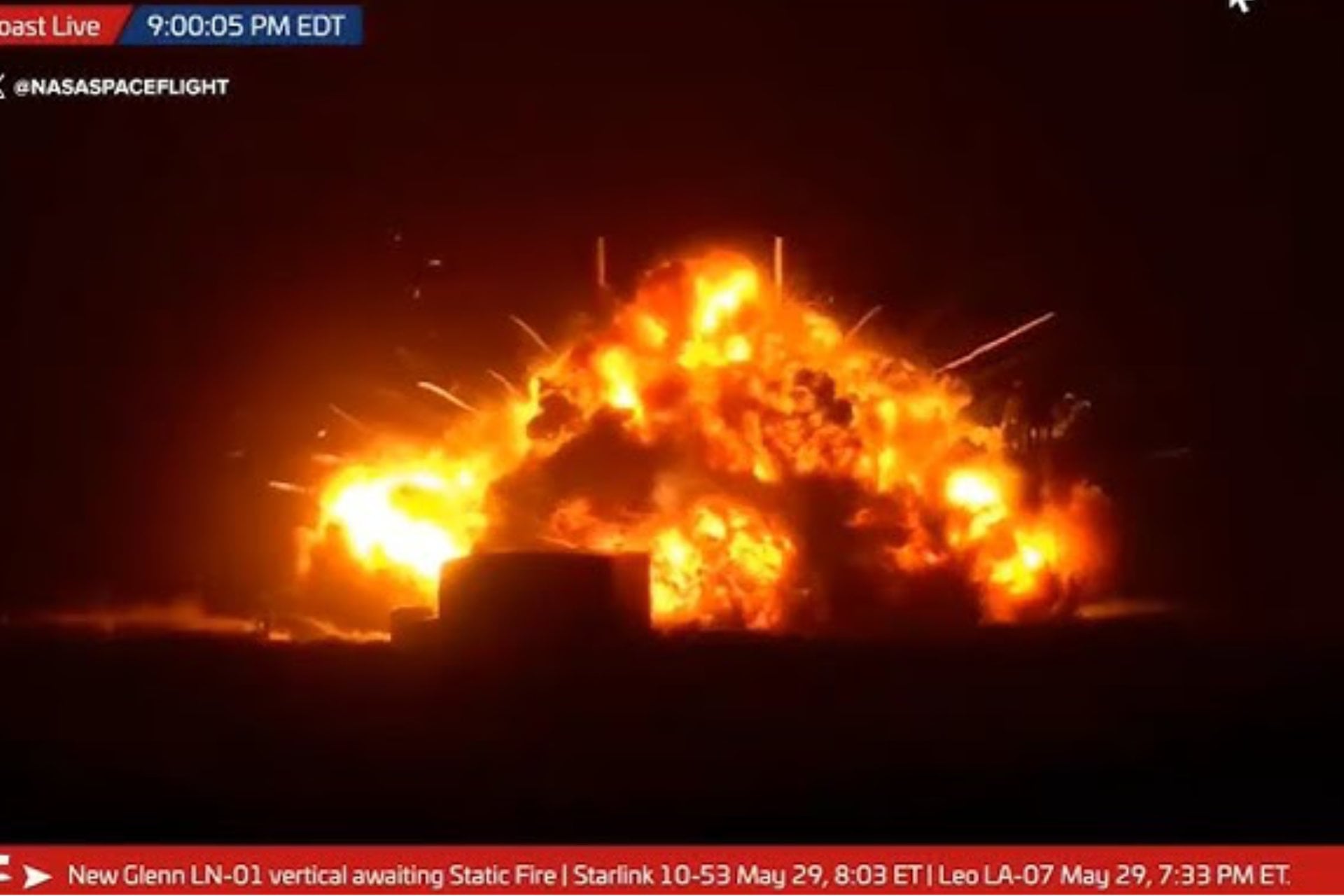 Nasa Explosion Fusee Blue Origin