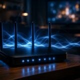 Box Internet Branchée En Veille Consommant De L'électricité En Continu Sur Un Bureau