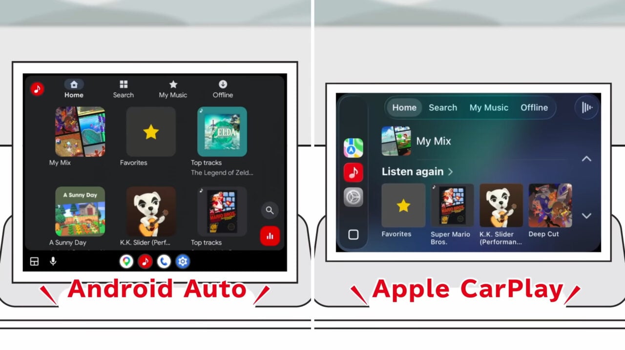 Nintendo débarque enfin sur Android Auto et CarPlay, les fan