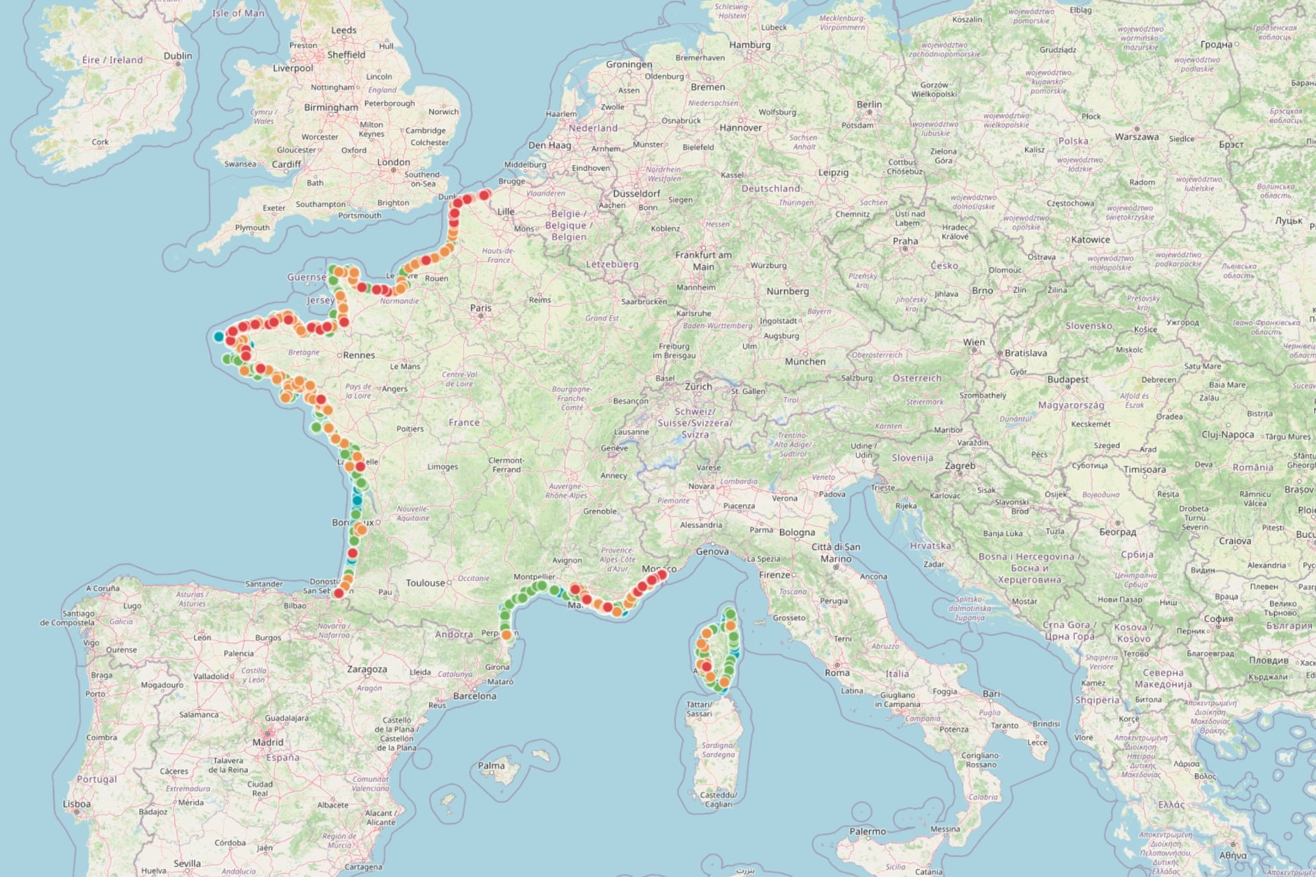 Carte Plages France Bacteries Fecales 2026