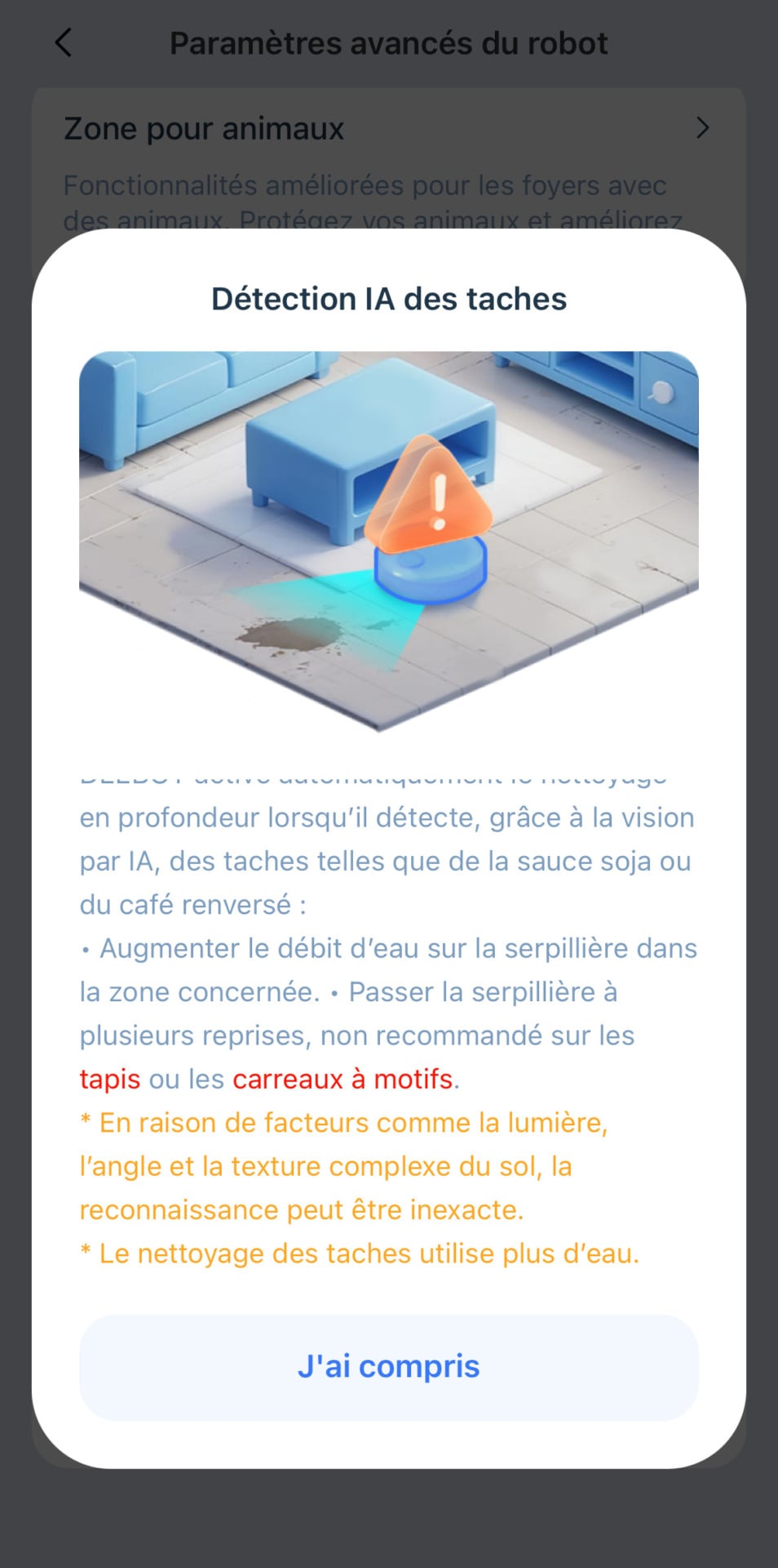 Ecovacs X12 App Détection Des Taches