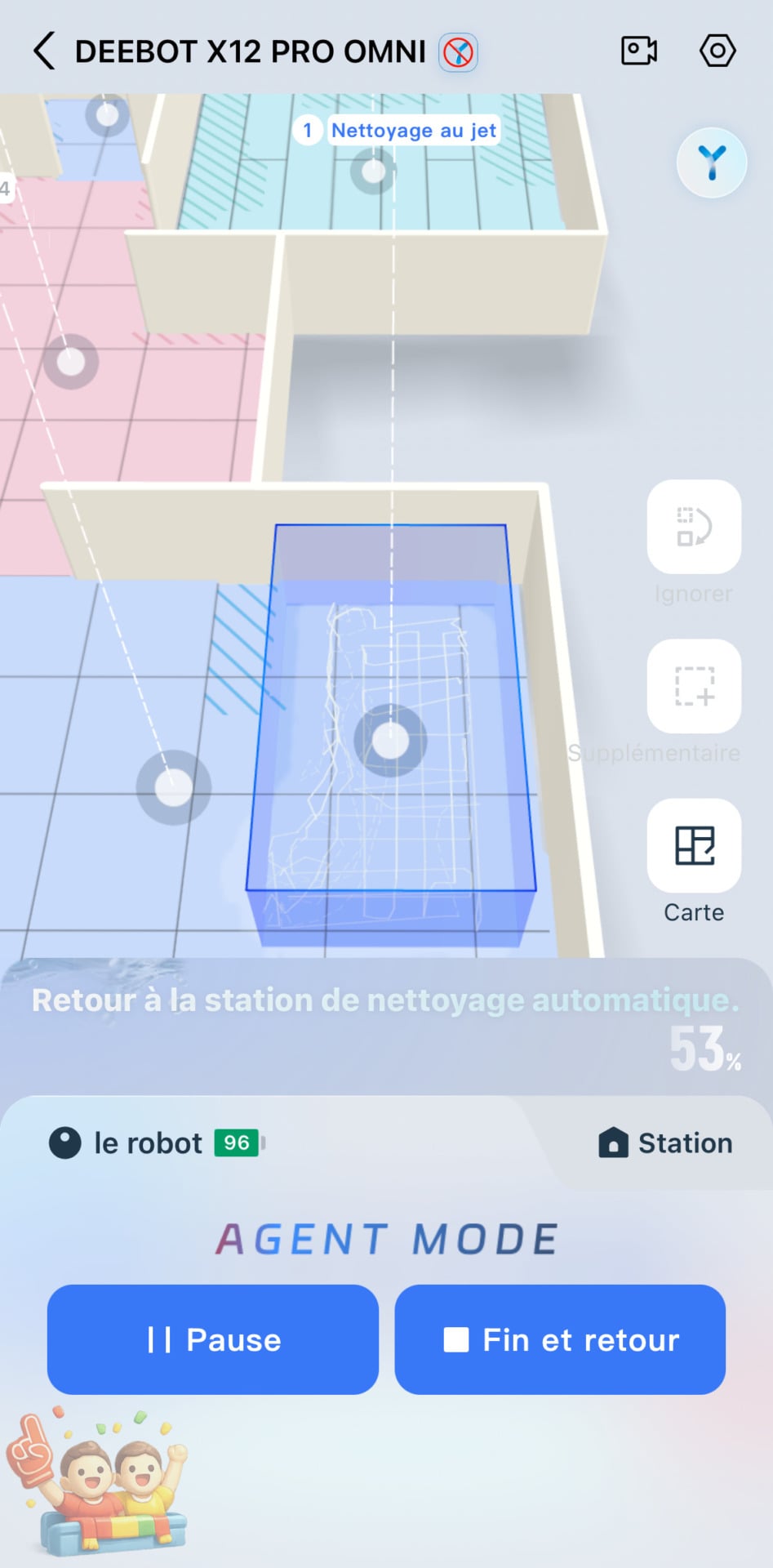Ecovacs X12 App Zone De Nettoyage Au Jet