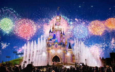 Feu d'artifice du 14 juillet fête nationale Disneyland Paris