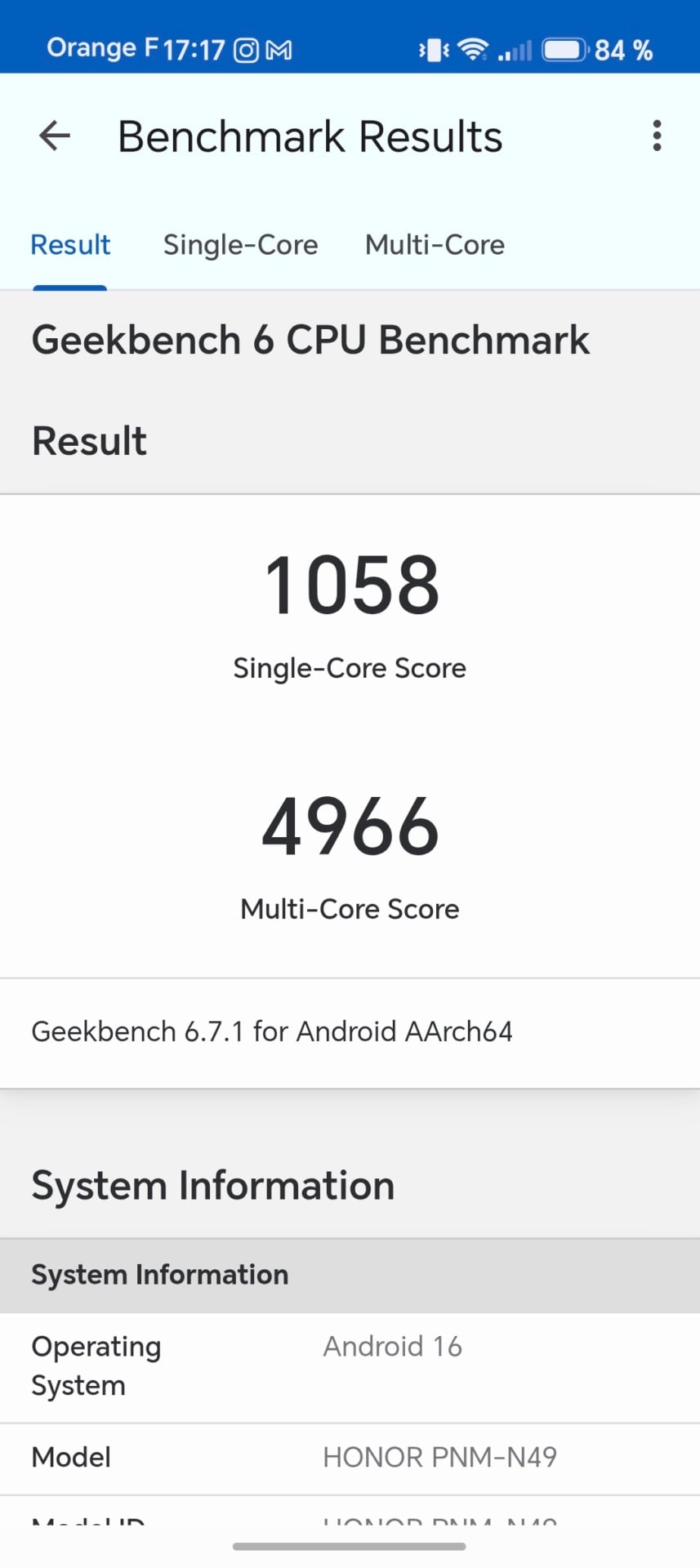 Screenshot 20260608 171710 Com Primatelabs Geekbench6 Benchmarkdocumentactivity