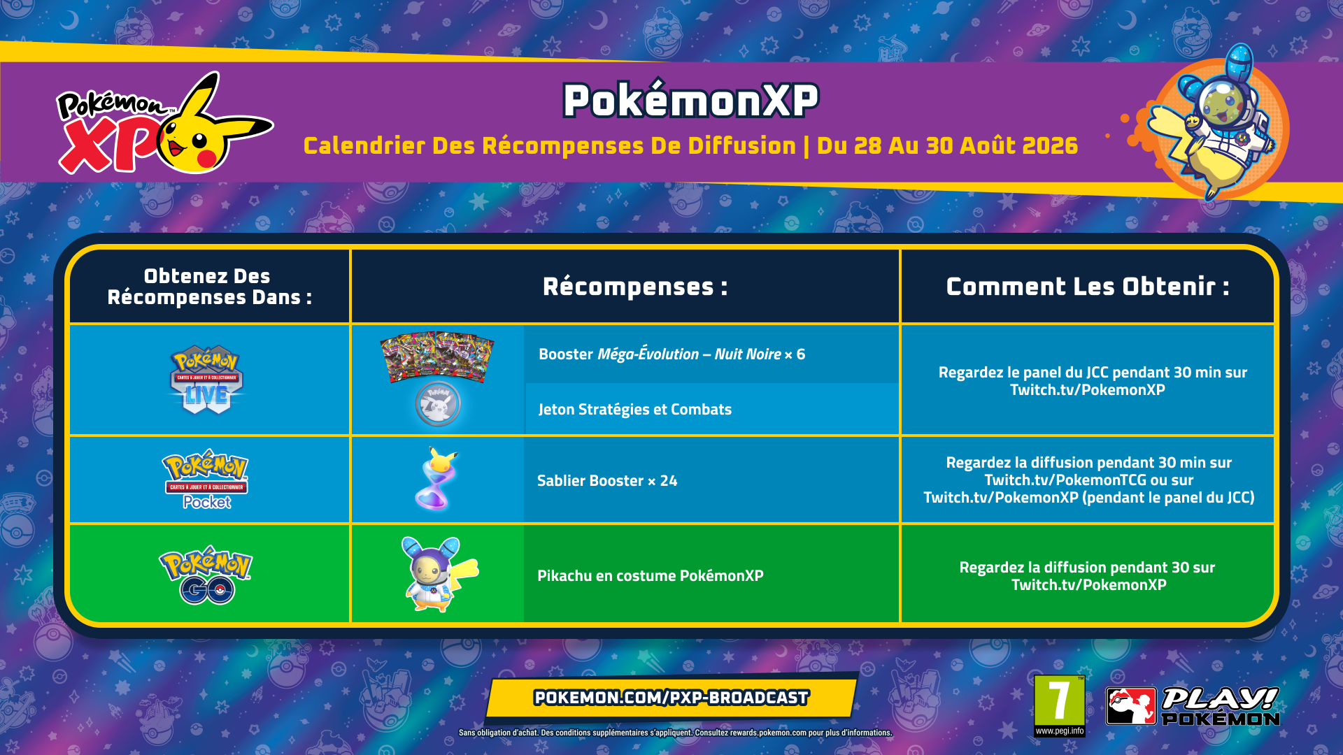 Calendrier événements championnats du monde Pokémon 2026