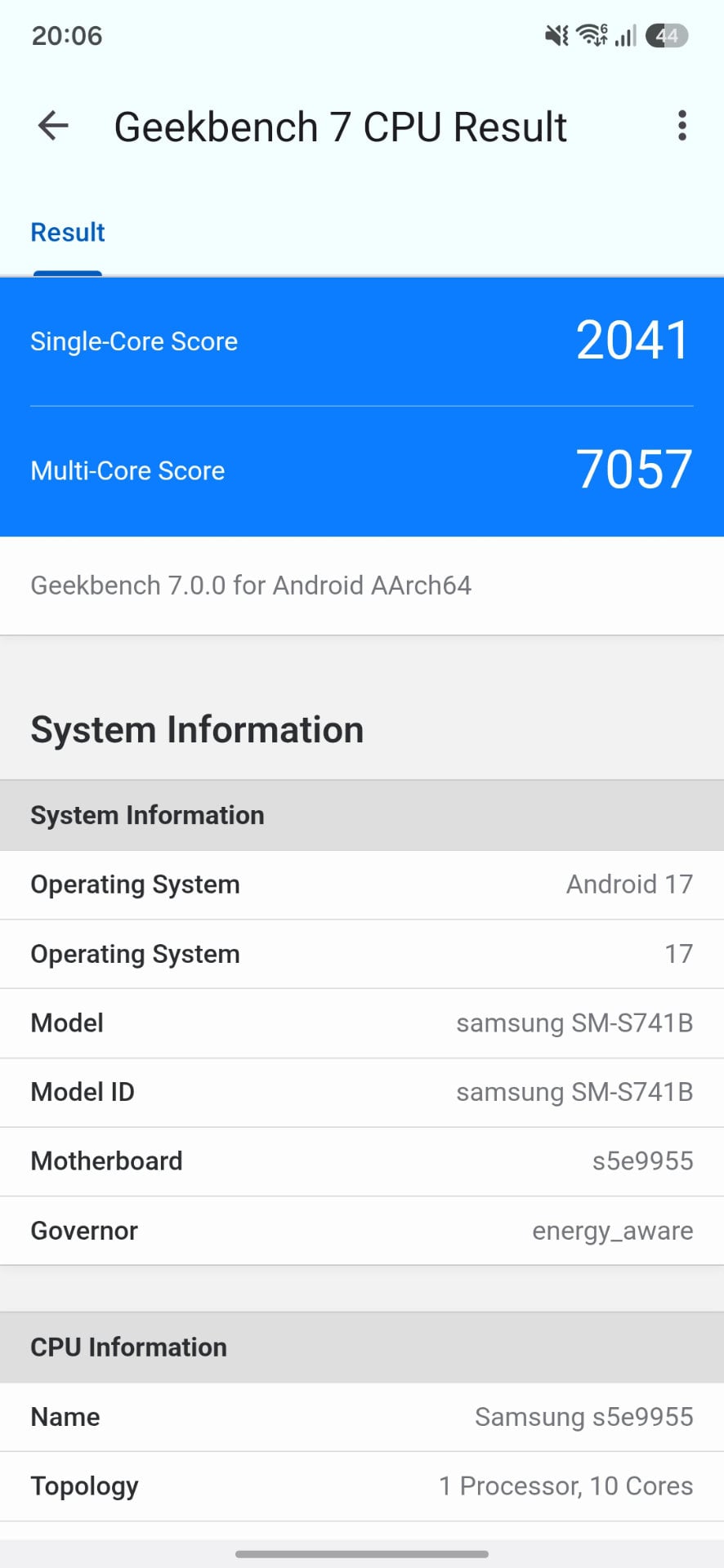Screenshot 20260916 200602 Geekbench 7